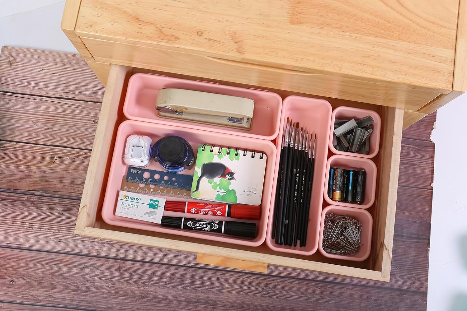 15 PCS Interlocking Desk Drawer Organizer Separator for Office,Bathroom,Kitchen,