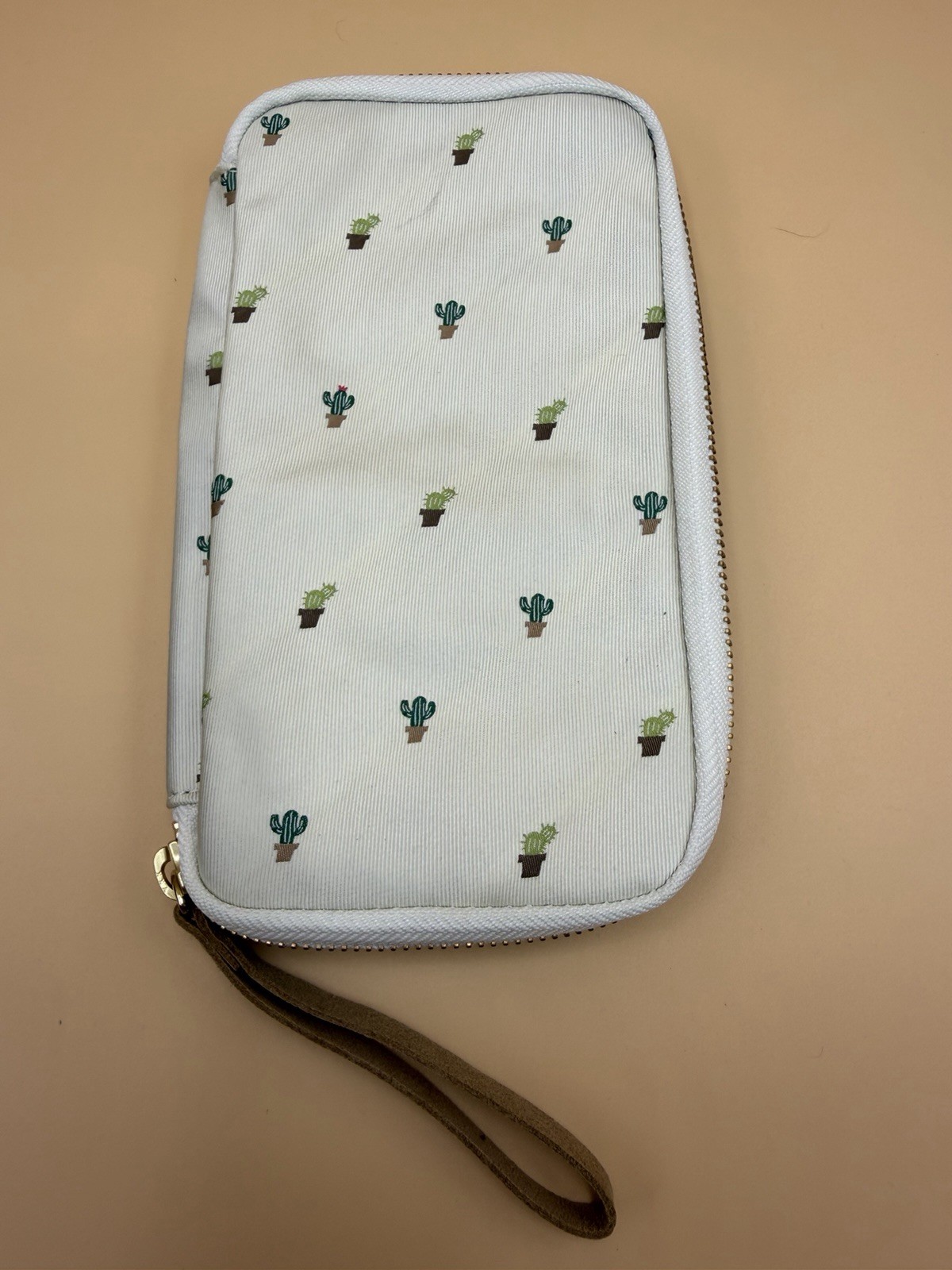 Hobonichi Small Drawer Pouch Bow & Tie Cactus Zip Organizer Wristlet Case