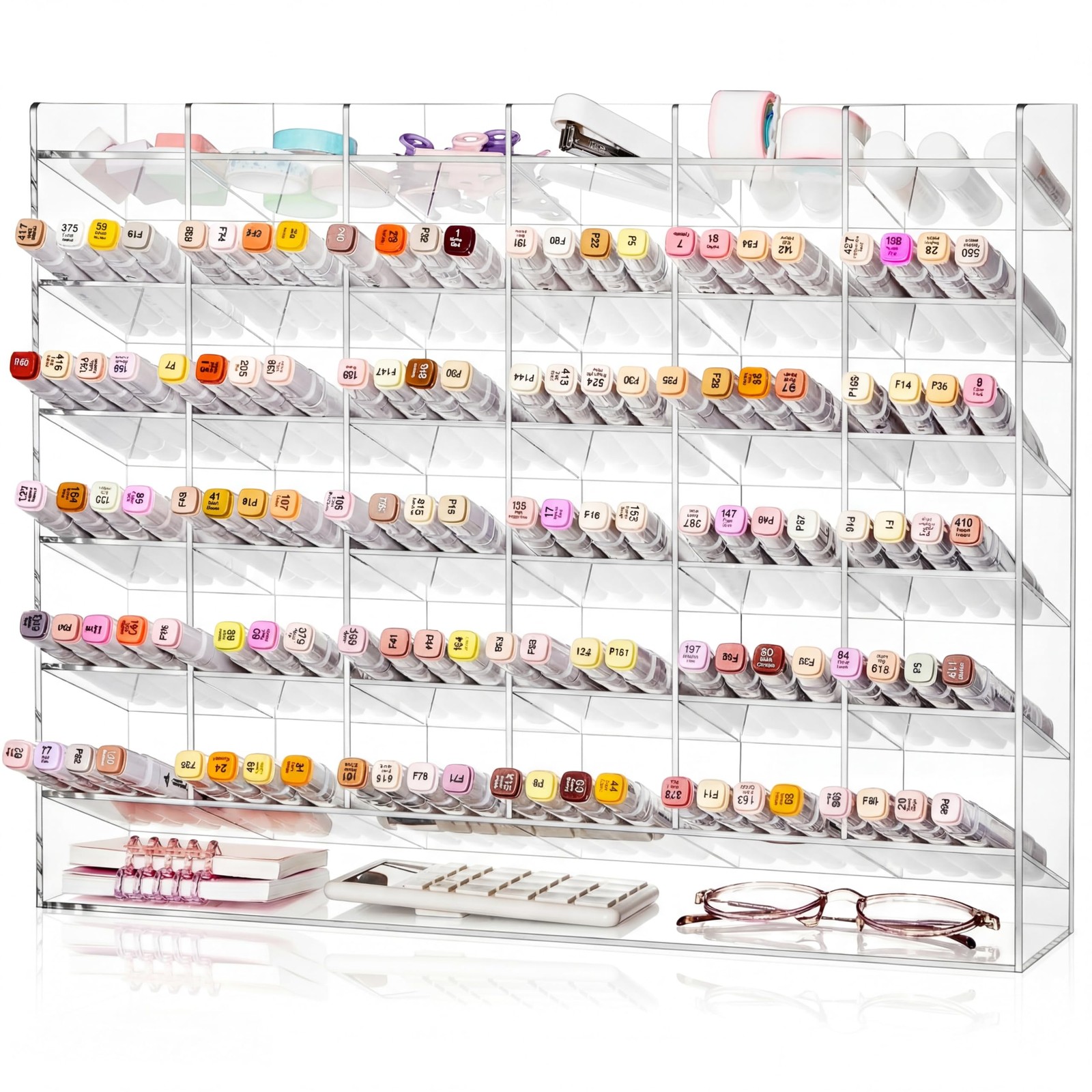 Acrylic Pen Organizer Storage for 420 Markers Vertical Marker Organizer Acryl…