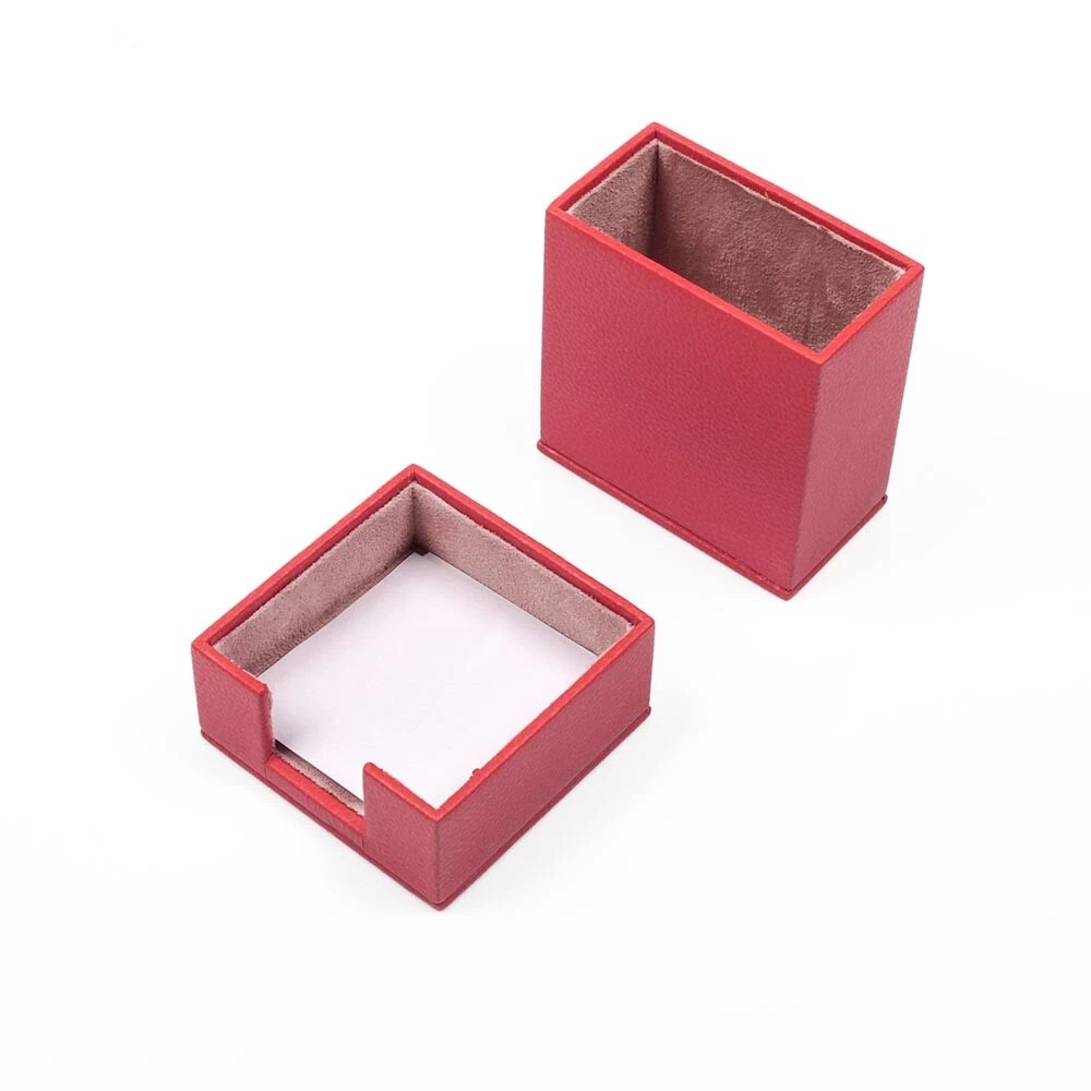 Leather Desk Set 10 Pieces with Double Document Tray Desk Organizer Red