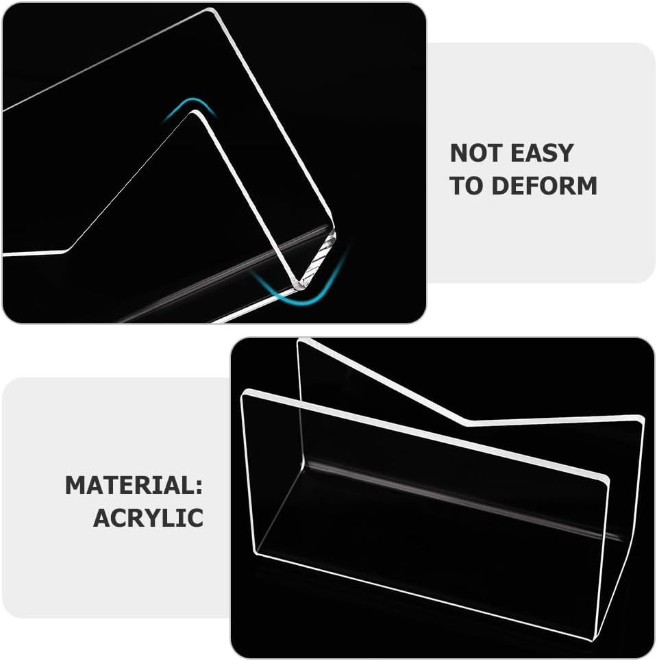 Acrylic Mail Organizer and Letter Storage Rack, Desktop File Holder with Multipl