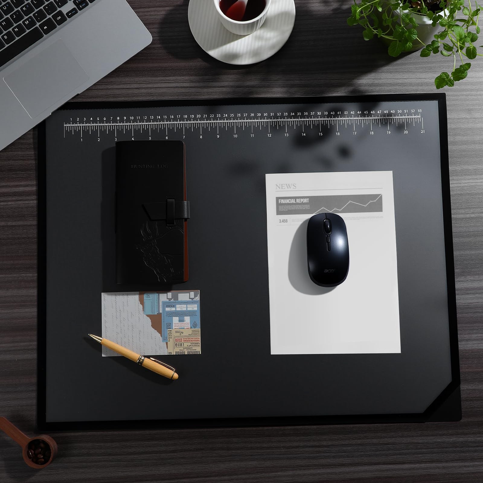 Colingmill 24″ x 19″ Black Desk Pads Desktop x 19″, and Clear