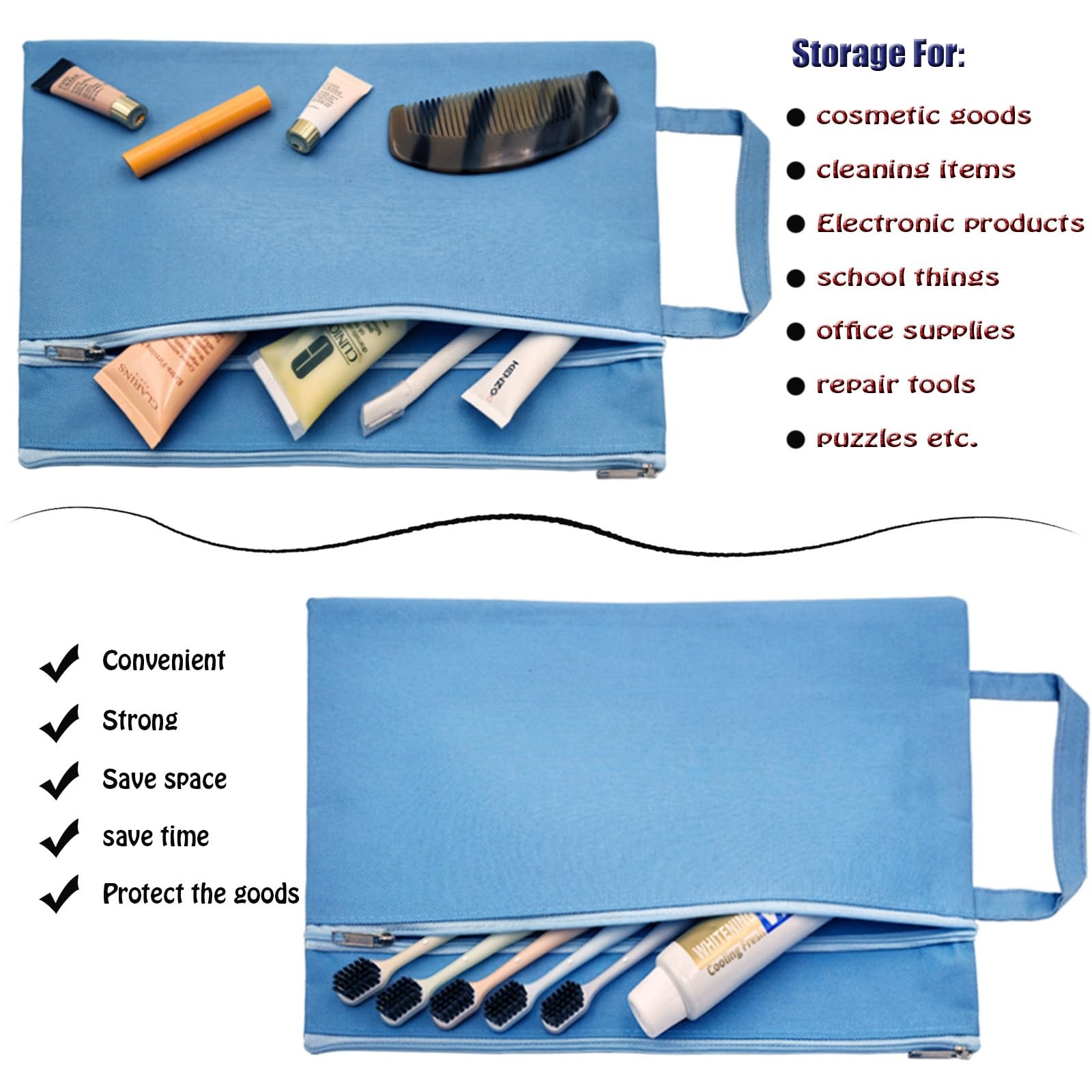 A4 Mesh Zipper Pouch, Waterproof File Bag with Handle,Foldable Document Organ…