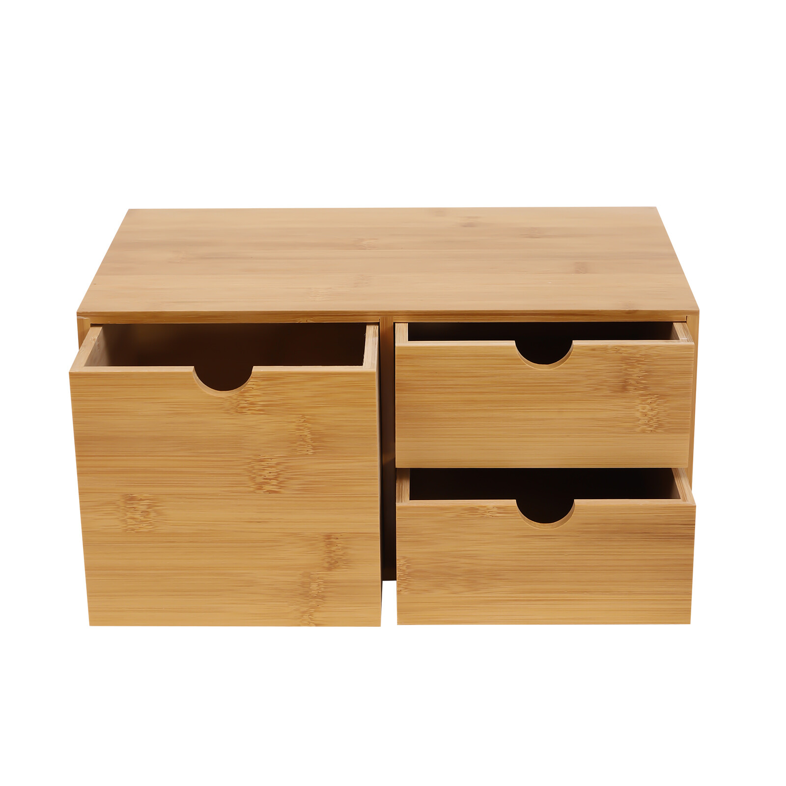 Bamboo Desk Organizer with 3 Drawers, Stylish and Functional, Eco-friendly