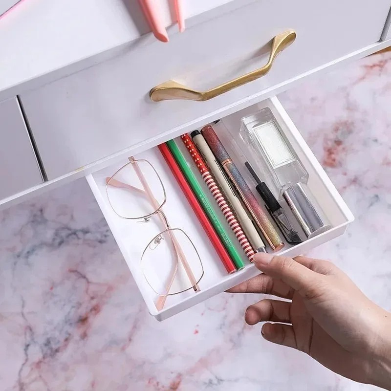 Under Desk Drawer Hidden Storage Organizer Self Adhesive Office Home Tray.