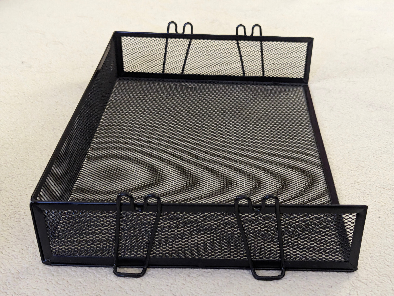 8.5 x 11 inch Black Metal Tray for Hanging File Folders or Paperwork