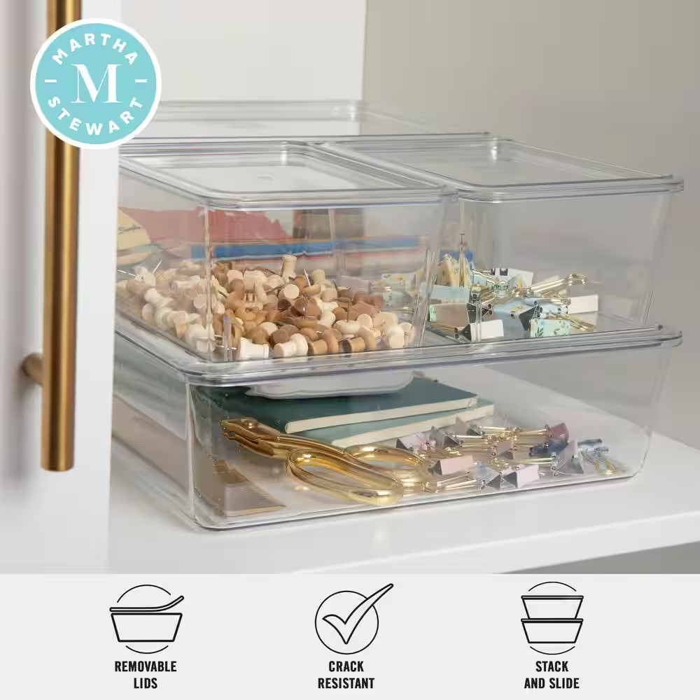 Clear Desk Organizer Set of 4 – 2 Small/1 Medium/1 Large