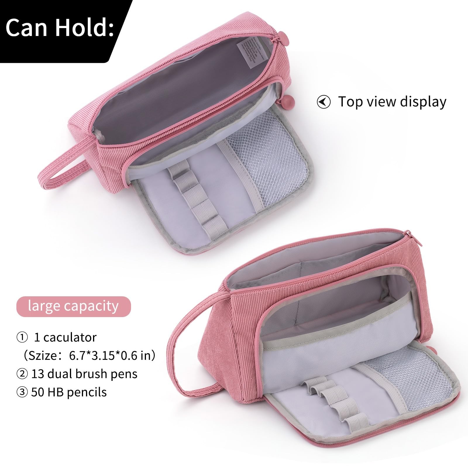 Big Capacity Pencil Case Canvas High Large Storage Pouch Marker Pen Case Simp…