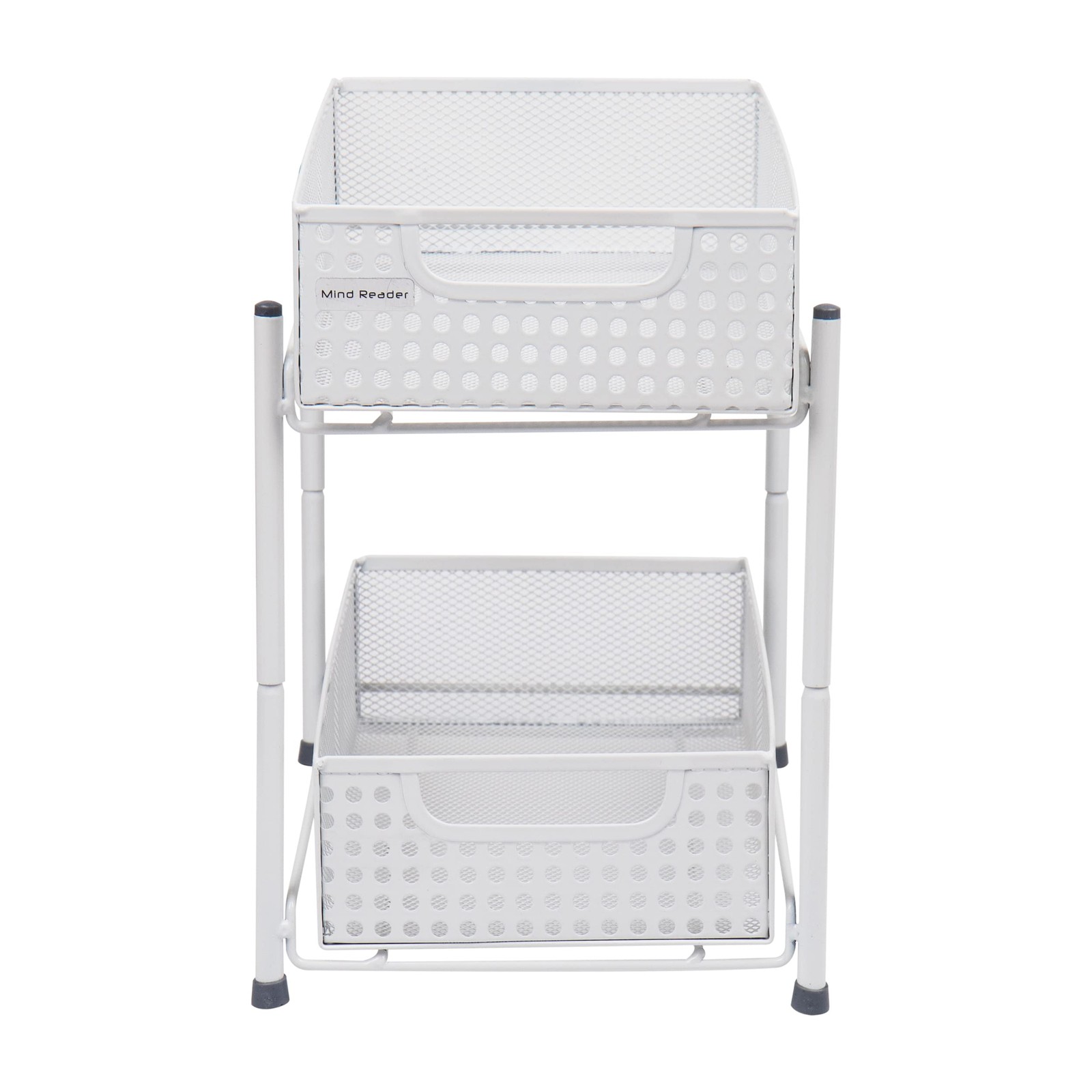 Mind Reader Accessory Organizer, Supply Storage, Desktop, 2 Tier, White