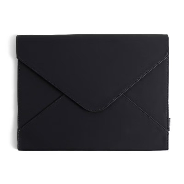Vegan Leather Document Holder Black: Office Supplies Desk Organizer