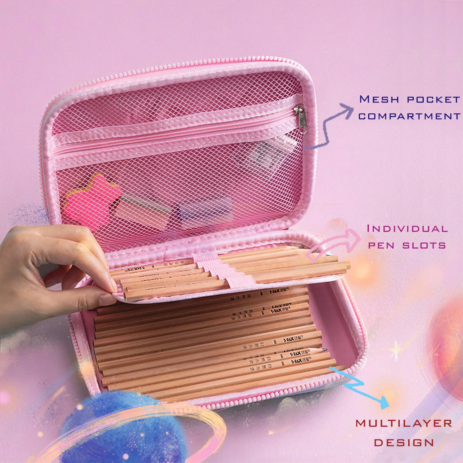 Pencil Case for Girls Boys, Cute Pencil Case Pencil Pouch, 3D EVA Large Capac…