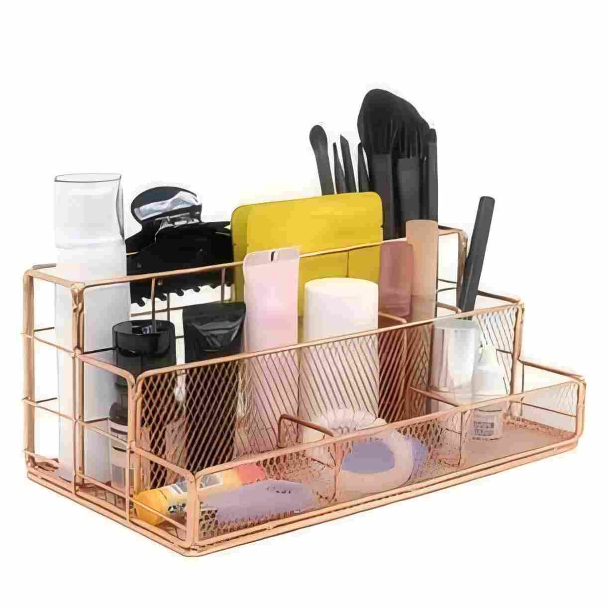 Office organizer for women, beautiful office material with a mesh (pink colour)
