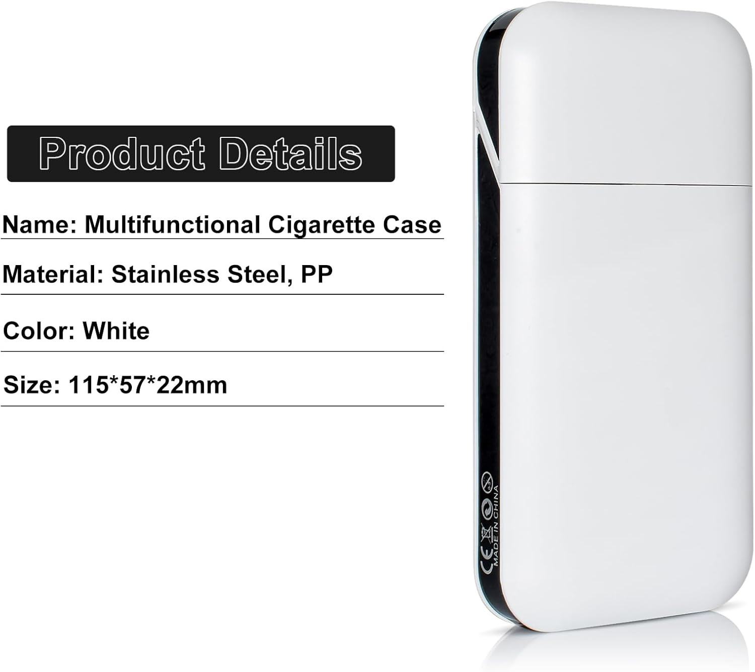 Extra Large Pre-Roll Paper Storage, Simple White Box, 110MM Large Capacity