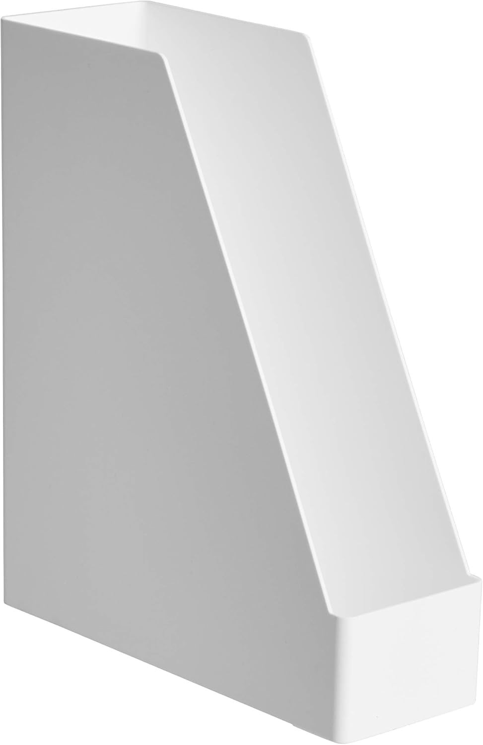 Stylish 2-Pack White Desk Organizer and Magazine Rack for Efficient Storage