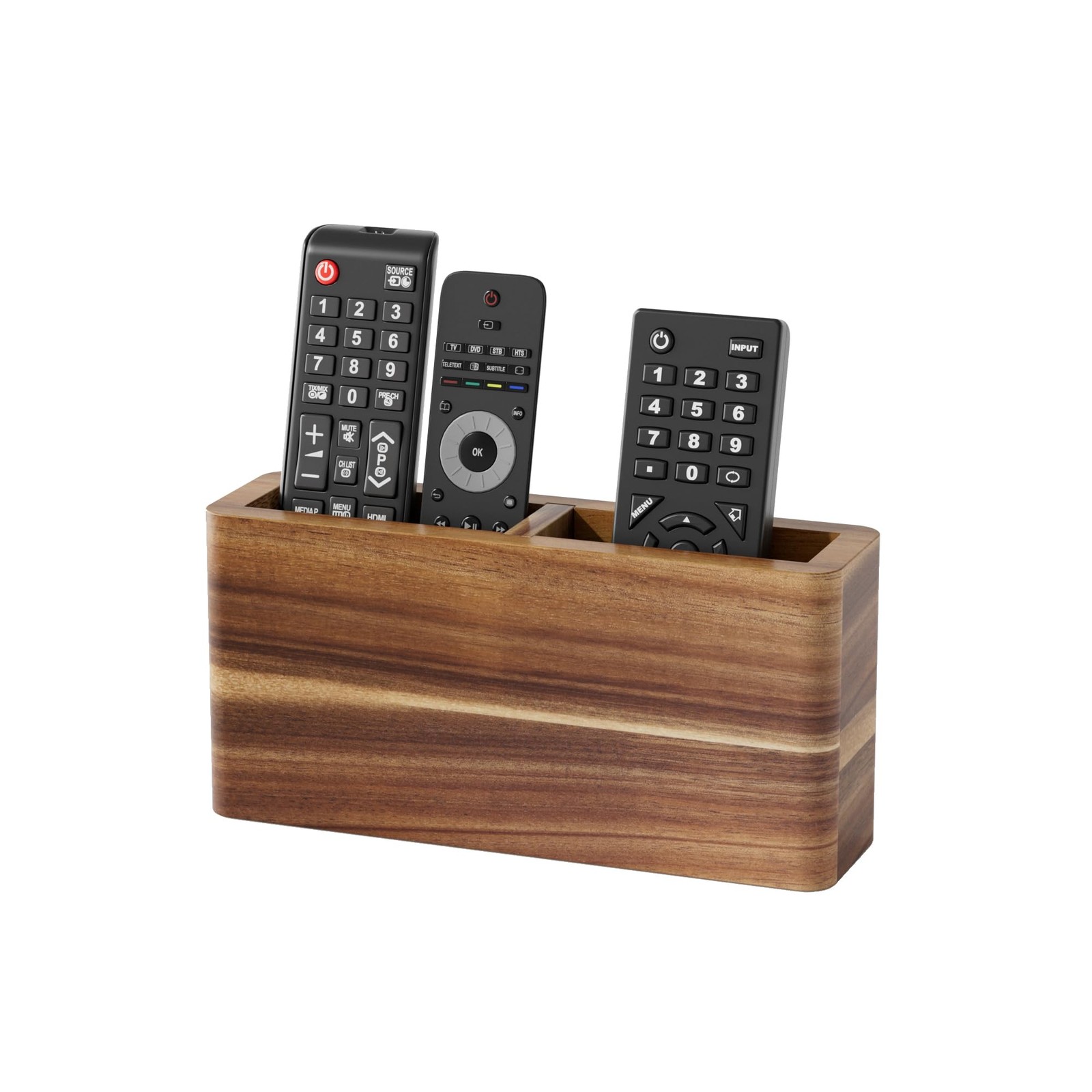 Wood Remote Control Holder Wall Mount, TV Remote Holder for Wall, Remote Cont…