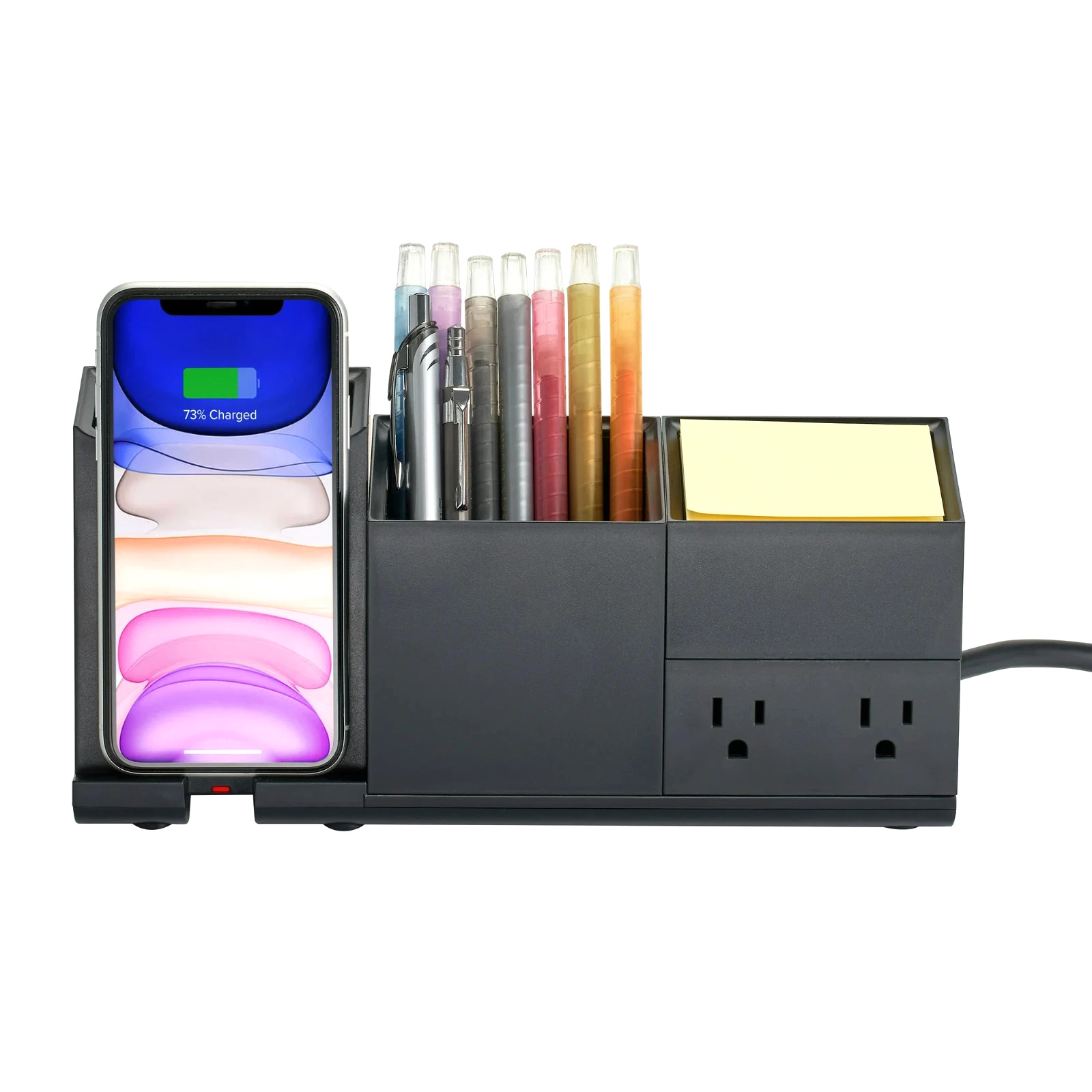 Bostitch Konnect 4pc Wireless Charging Desk Organizer Black NEW