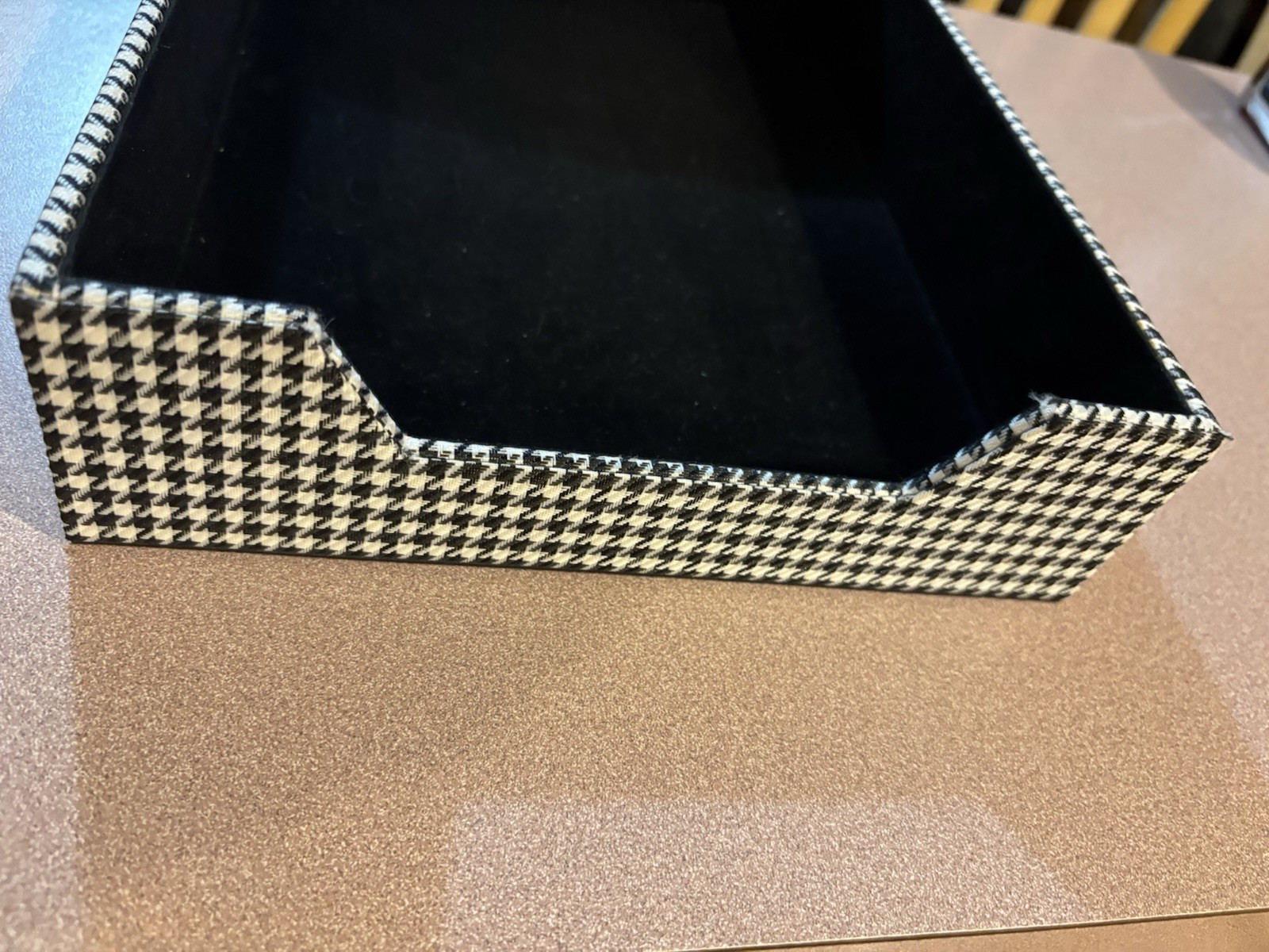 Black and White Contemporary Letter Work Desk Paper Tray