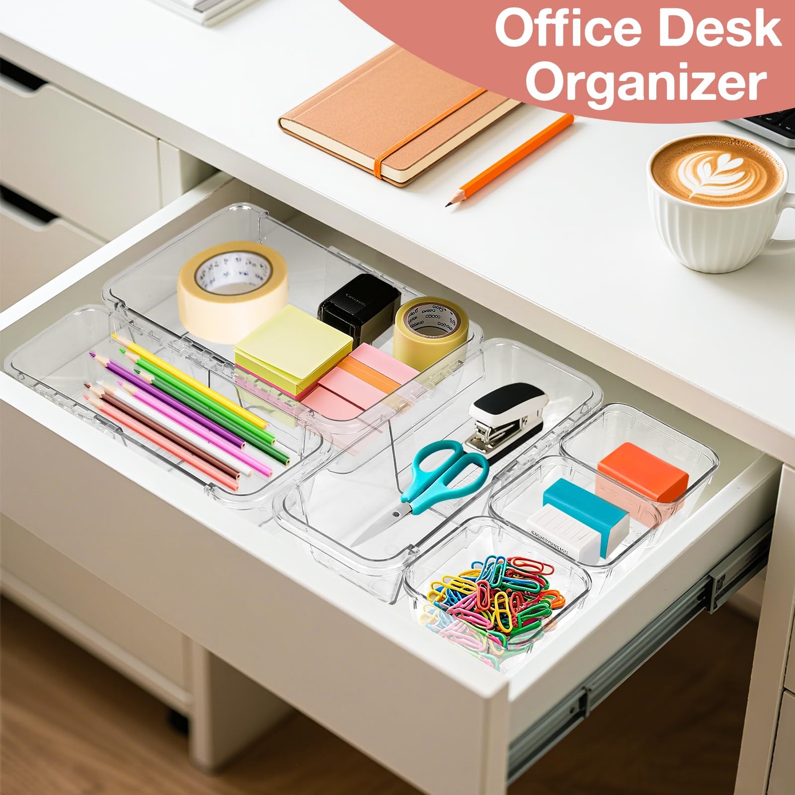 IAMGlobal 14PCS Expandable Drawer Organizer, Clear Organizers