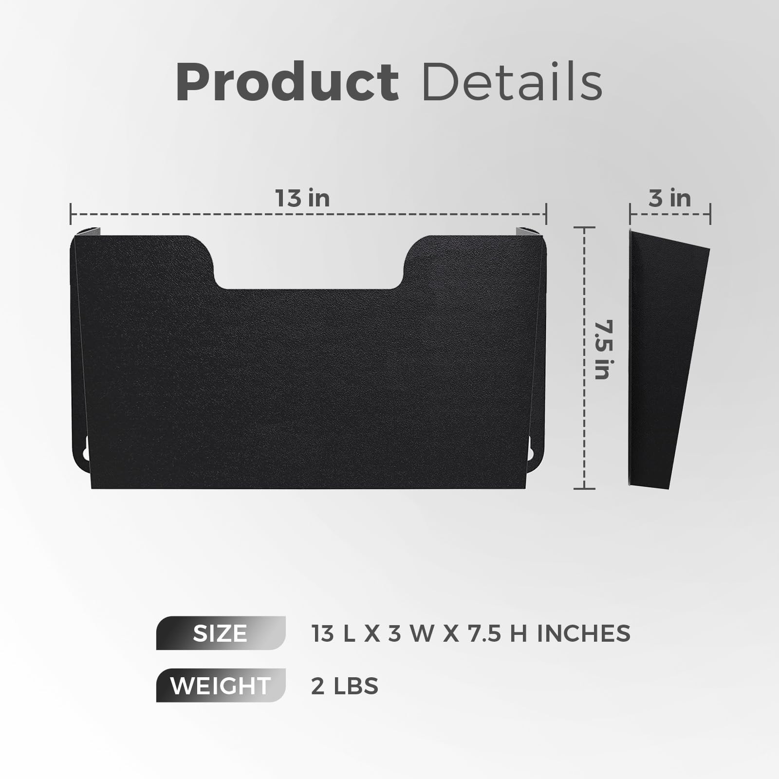 DR POCKET RACK Wall-Mounted File Rack, Single Pocket, Metal Organizer for Let…