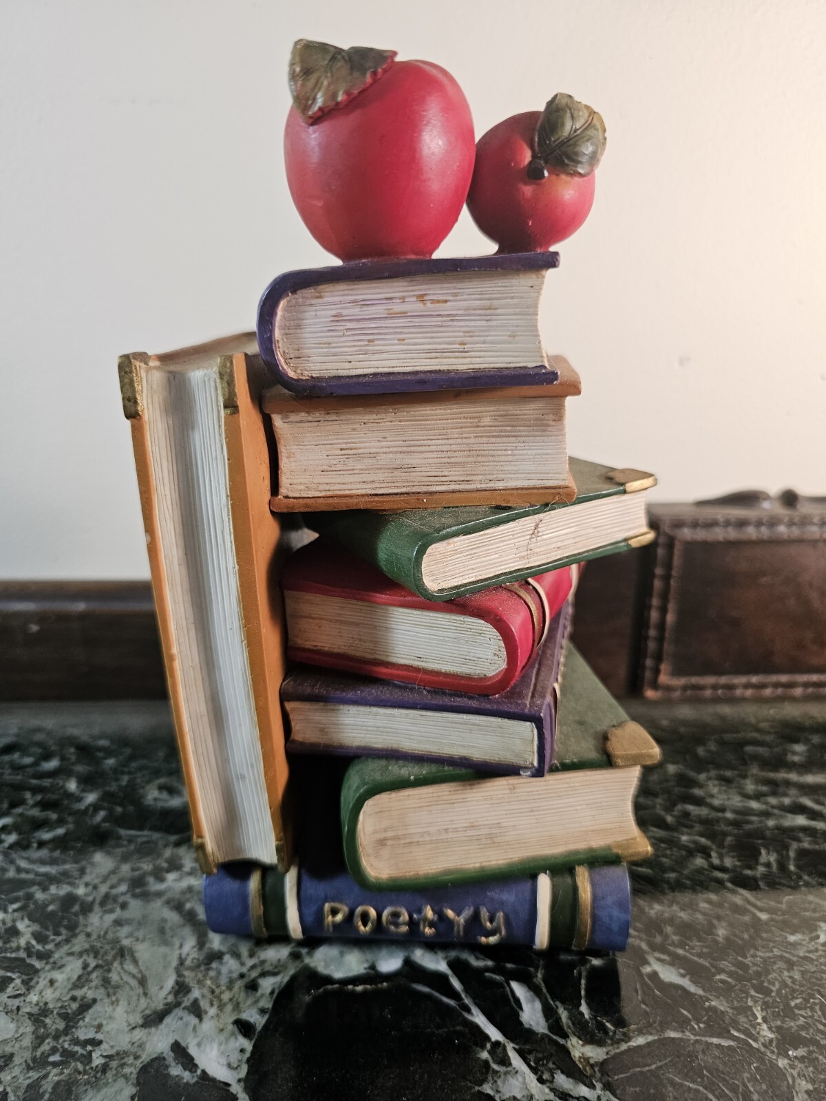 Pencil Holder Stack Of Books 7.75″ Tall LOTS OF PICS! READ DESCRIPTION