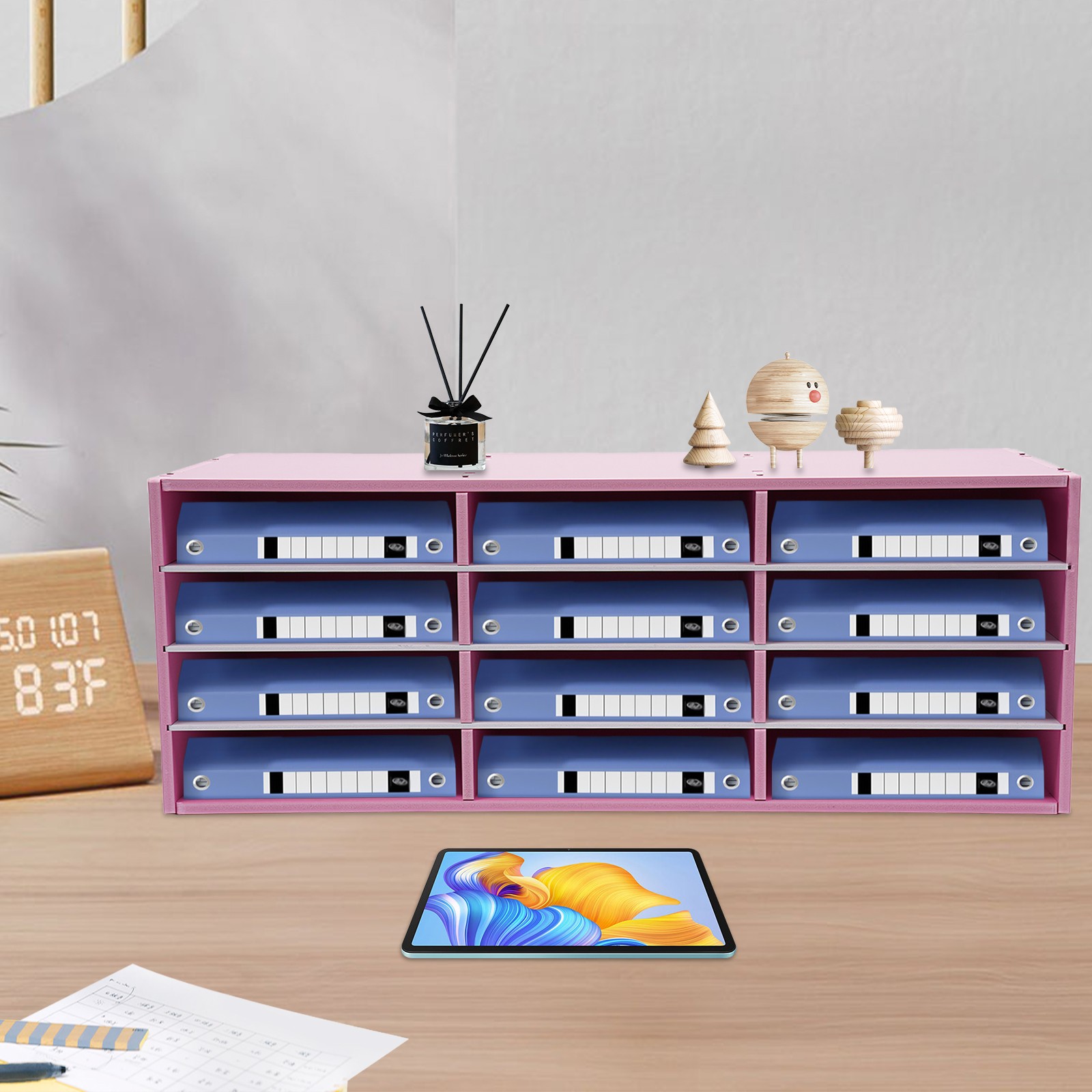 12 Compartments Literature Organizer Sheet Sorter Paper Organizer Mail Sorter！