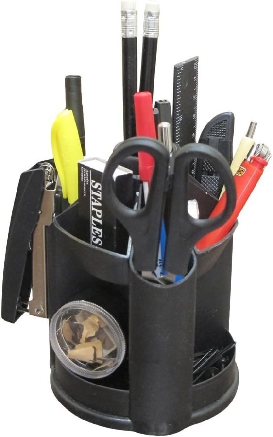 Office Supplies With Rotating Desk Organizer – Pen Pencil Holder – 12 Piece Desk