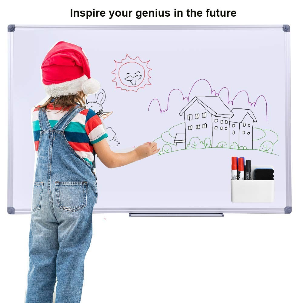 Marbrasse Magnetic Dry Erase Marker Holder,Pen and Eraser Holder for 2 Pack