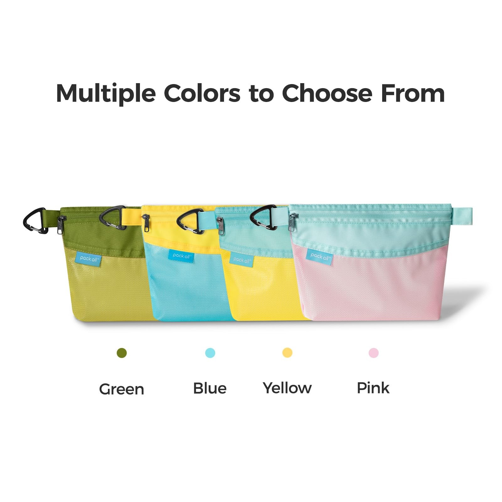 Water-resistant Material Zipper Pouch, Mesh Zipper Bag for Storage, Travel, O…