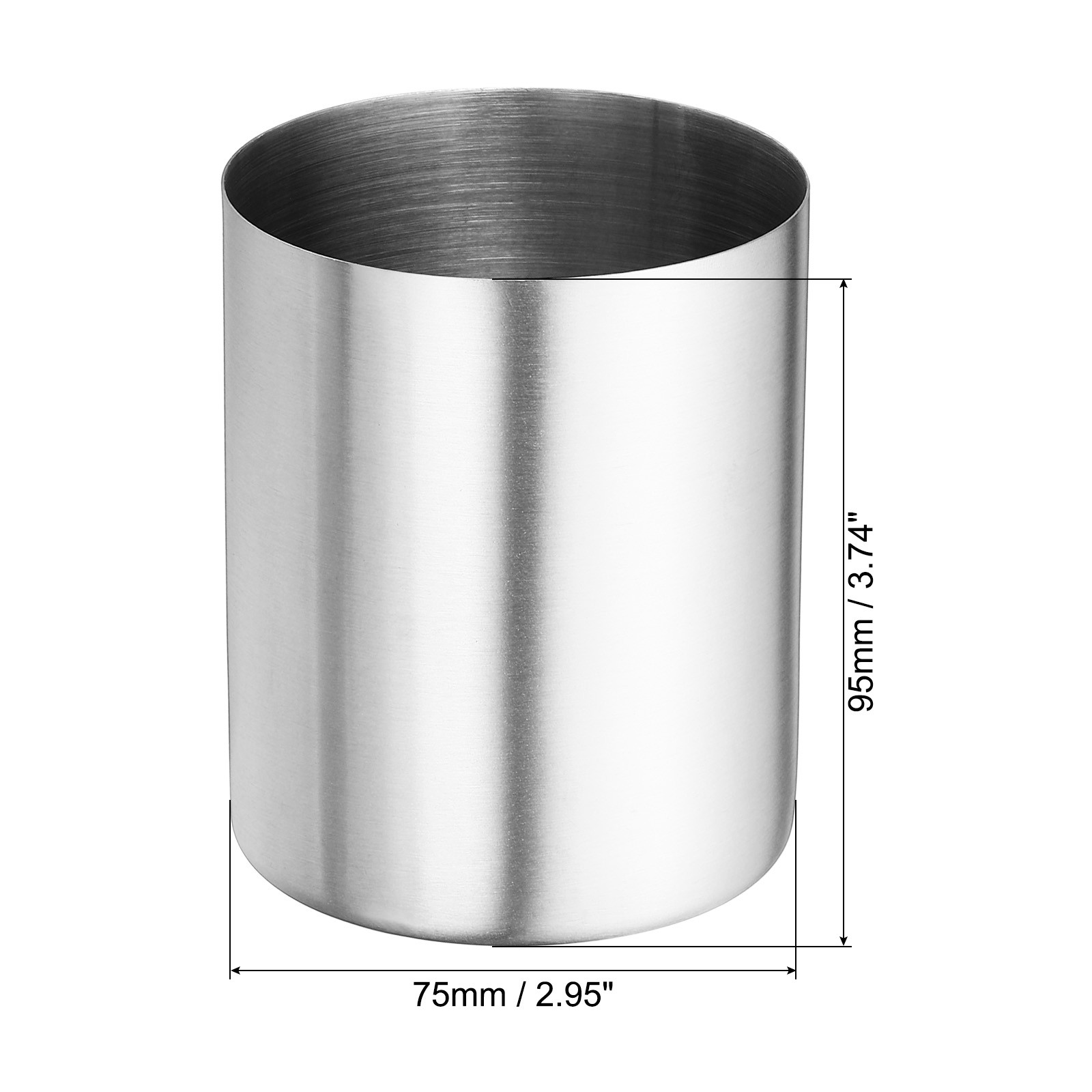 Pencil Holder Pen Holder for Desk Stainless Steel Pencil Holders Cup, Silver