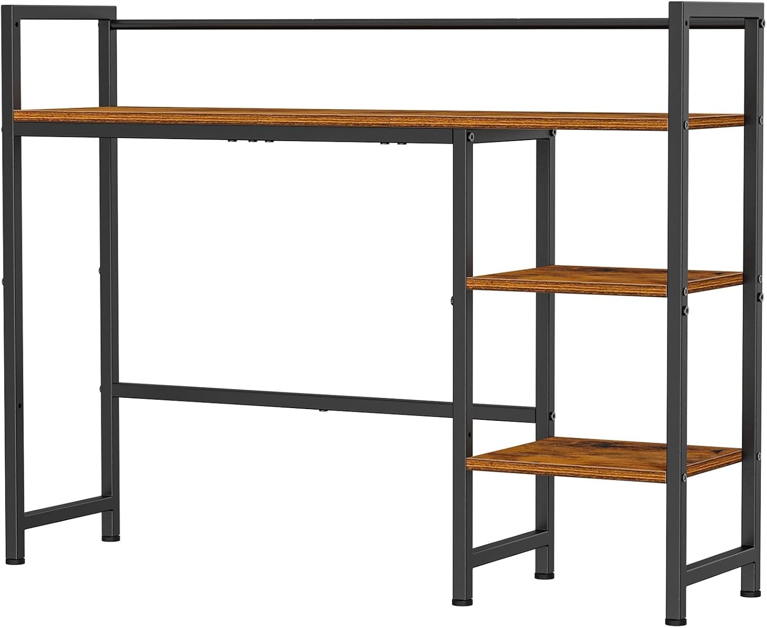 Estante de escritorio, organizador de escritorio de 98 cm, aparador para monitor