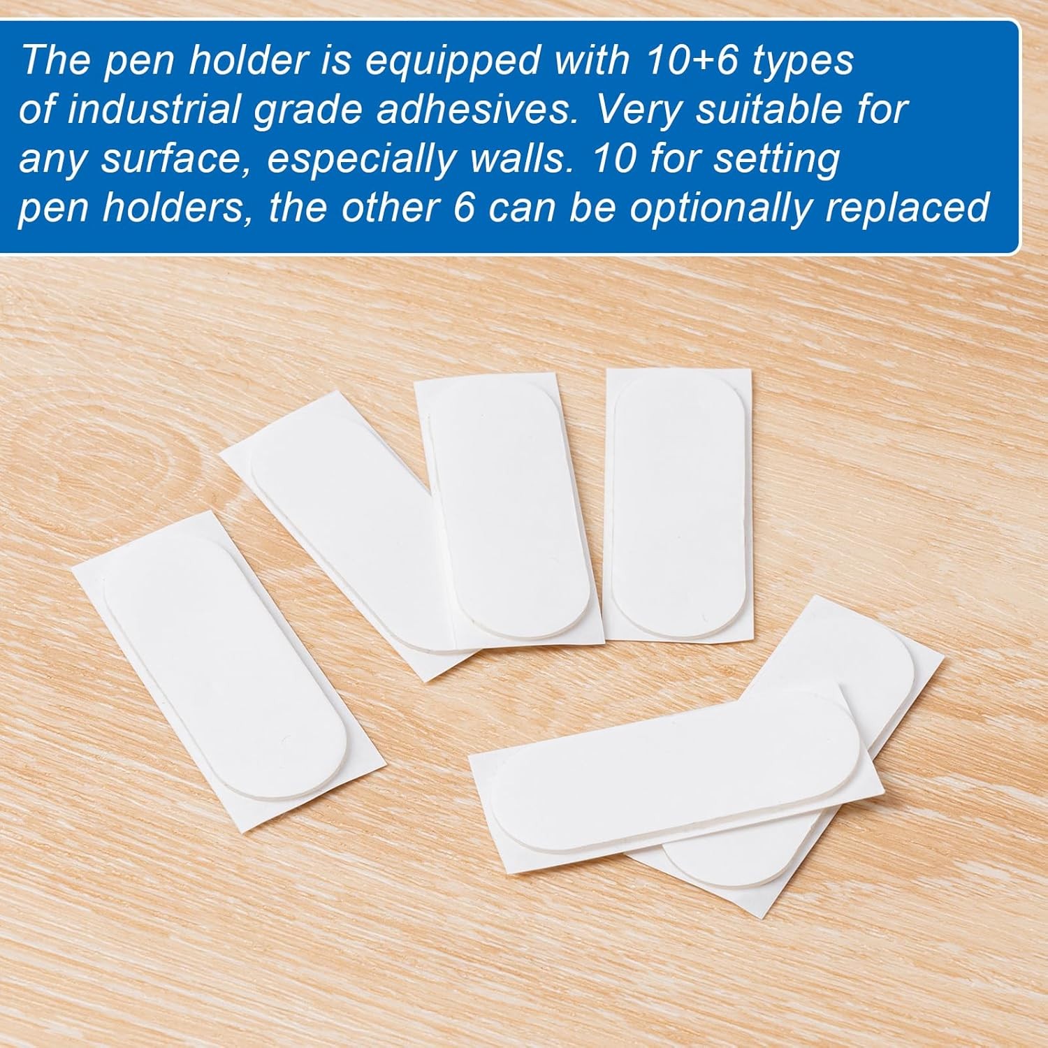 10 Pack Adhesive Pencil Holders for Desk,Silicone Flexible Pen Holder for Wall,