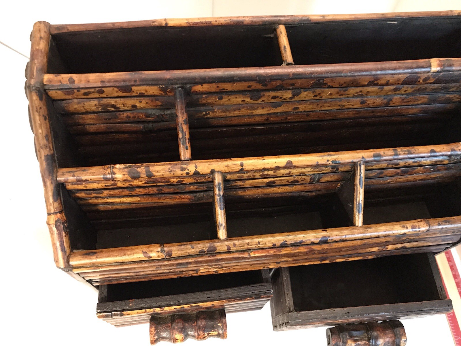 Vintage Bambo Desk Top Organizer 12x10x6”
