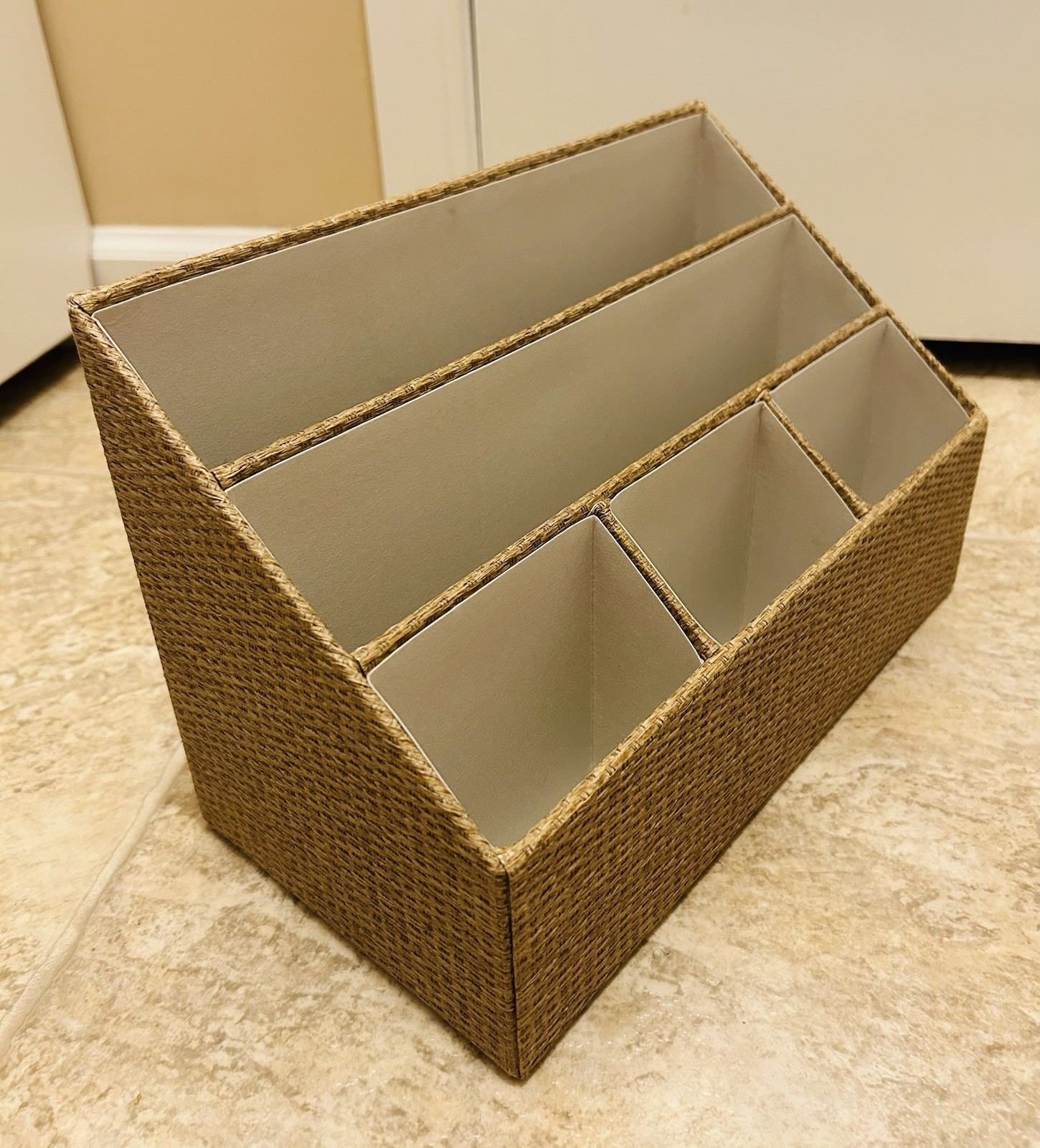 5 Slot Desktop Storage Unit & Organizer With Woven Exterior By Threshold EUC