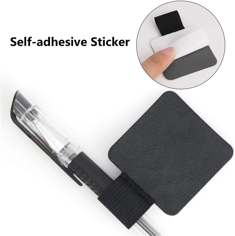 SLSON 12 Pack Notebook Pen Loop Holder Self-Adhesive Pen Holder Pencil Holders E