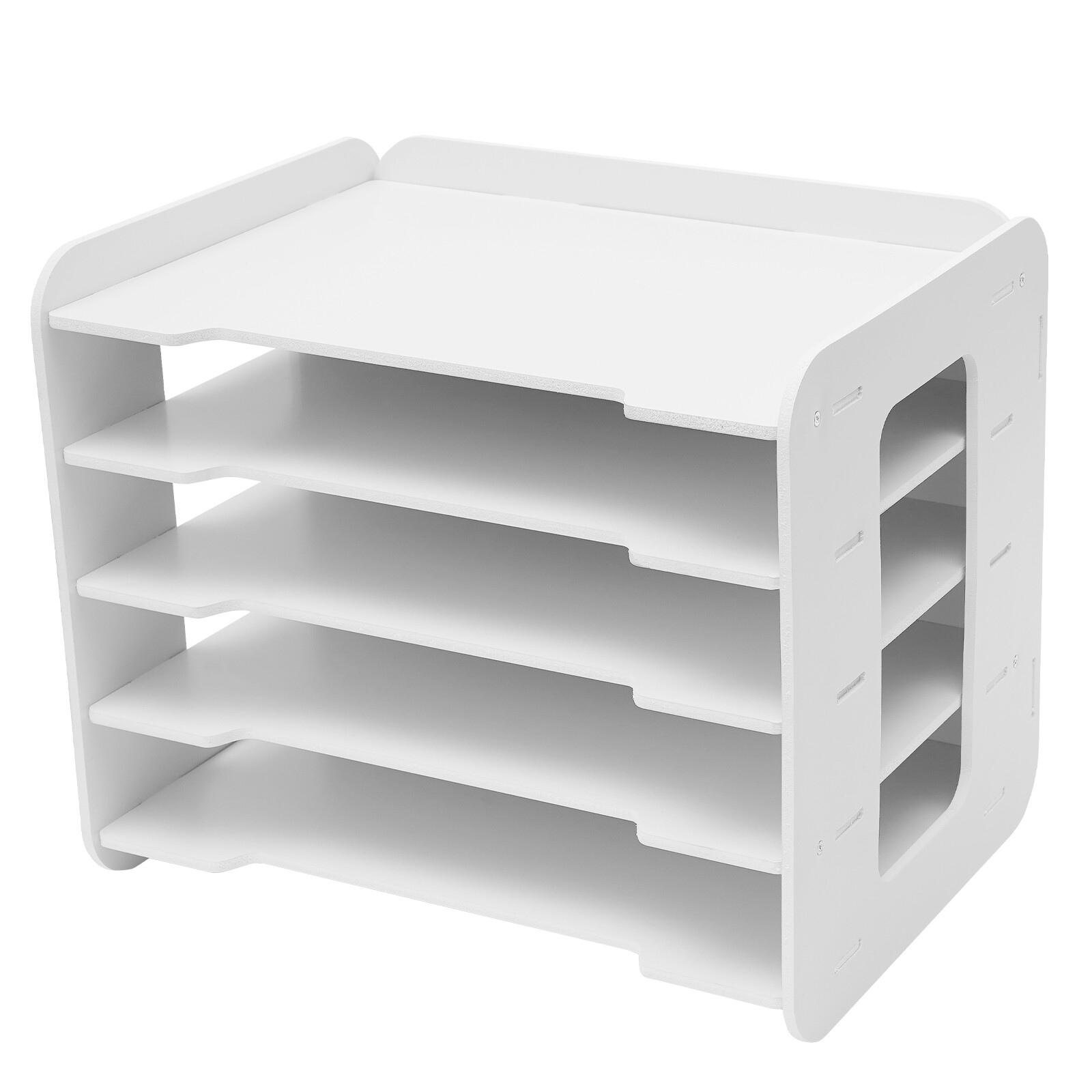 5 Tier Stackable Letter Tray Office Desk Paper Document Organizer File Trays USA