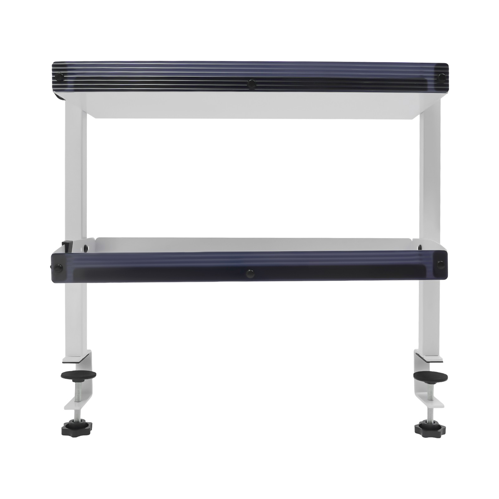 Desk Organizer Shelf, Clamp-on Desk Storage Shelves Desktop or Under-Desk