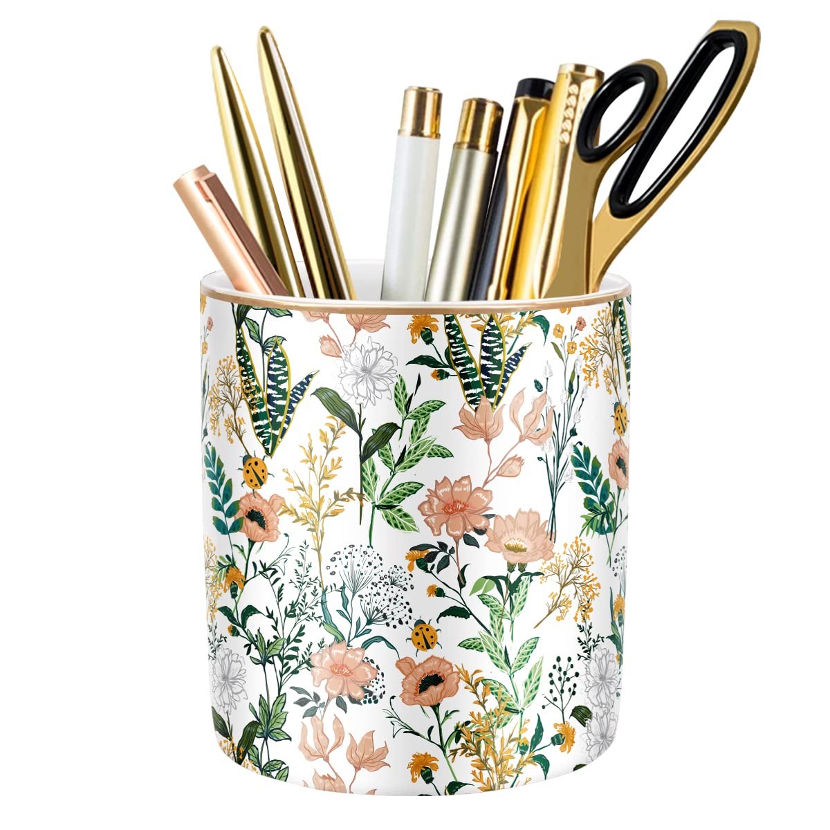 Large Colored Pen Holder for Desk, Ceramic Pencil Holder Pen Cup Marker Holder
