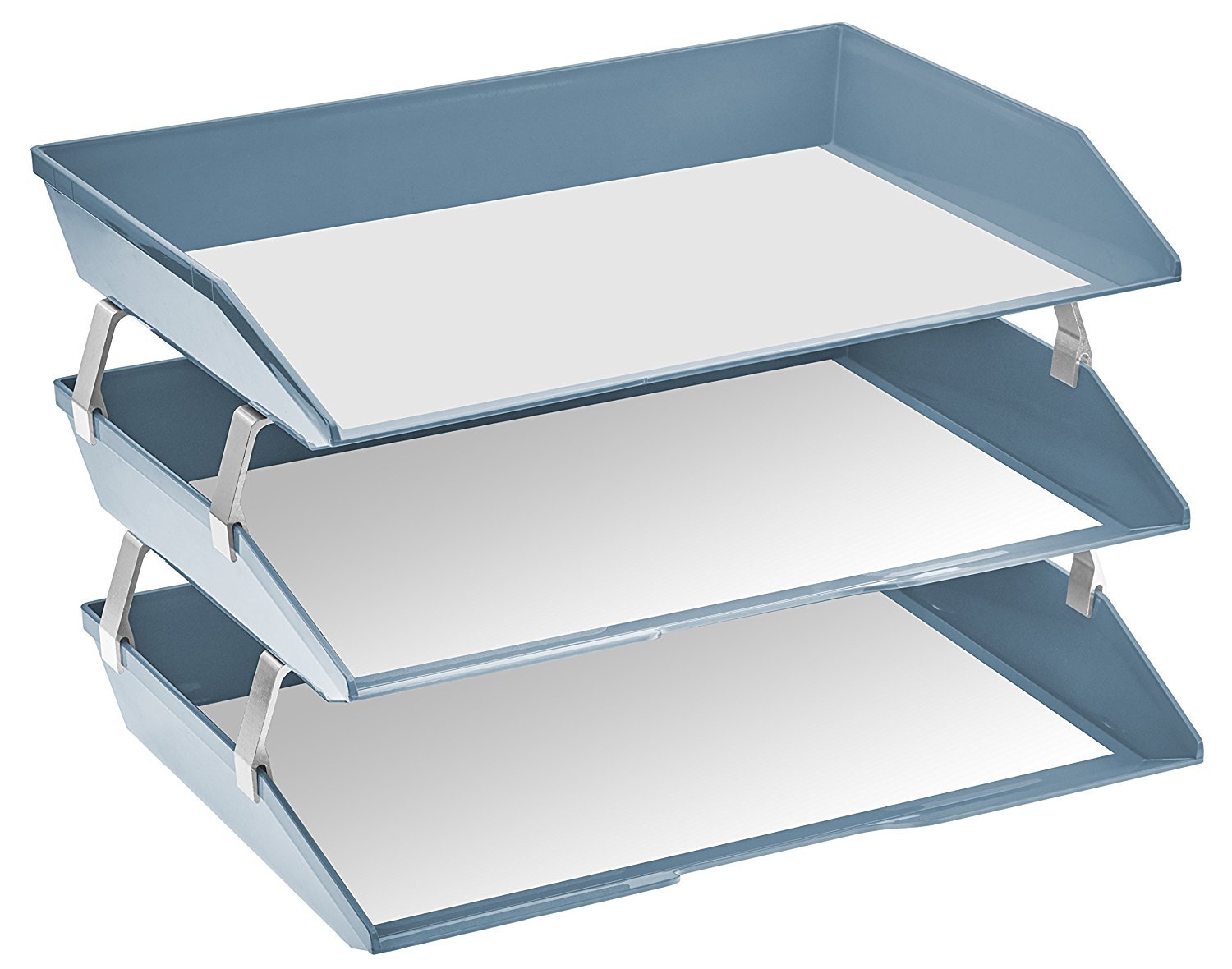 Acrimet Facility 3 Tiers Triple Letter Tray (Solid Blue Color)