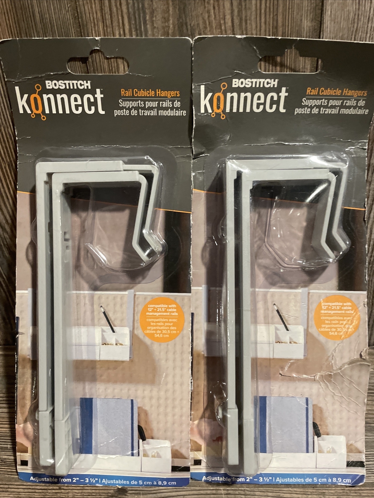 Bostitch Konnect Rail Hanger Lot of 2 Packs – Cubicle Hangers