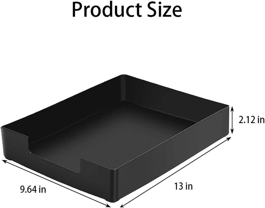 Letter-Size Tray, Desk Drawer Organizer, A4 Plastic Paper Tray, Stackable Plasti