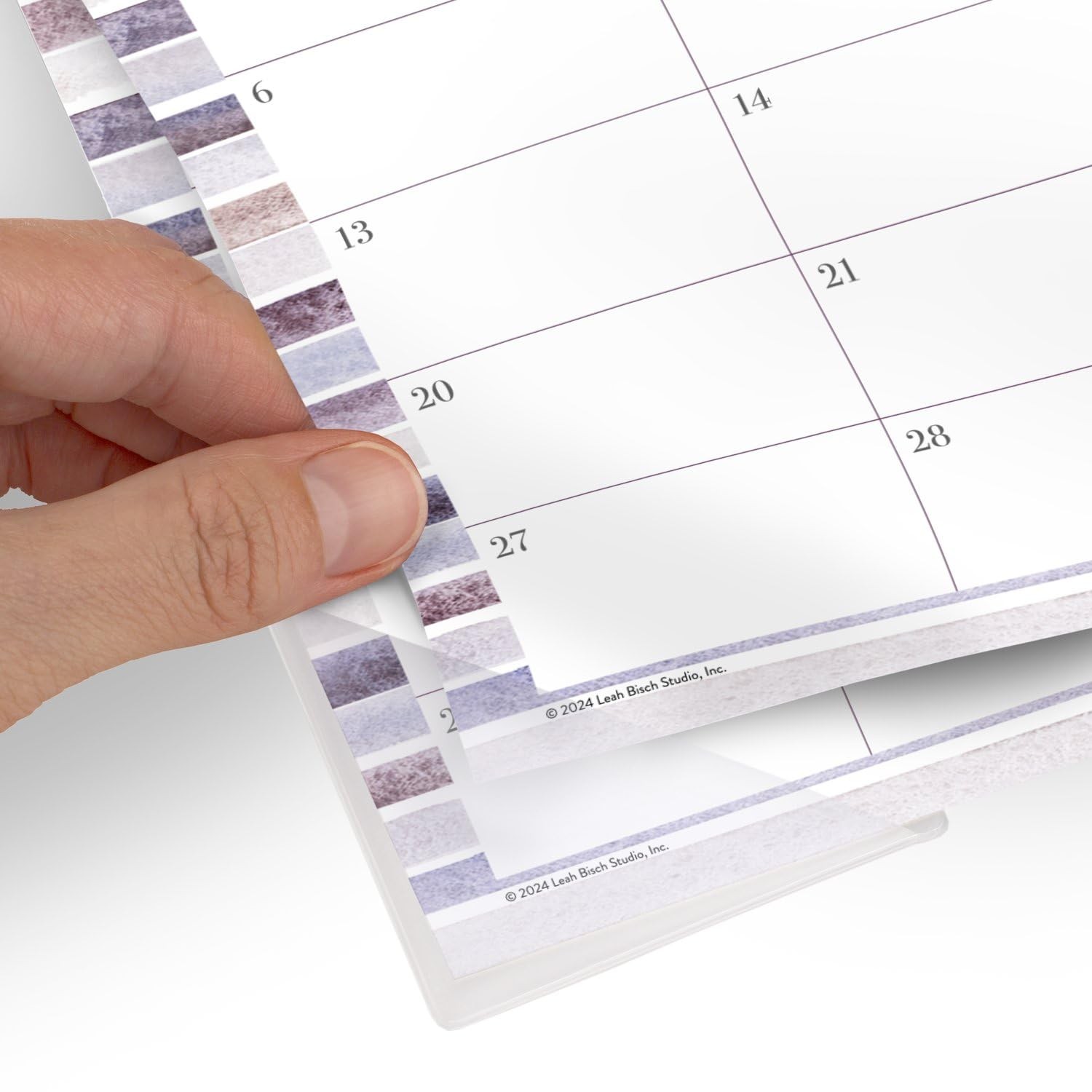 Cambridge Desk Calendar 2025-2026 Academic, Leah 17.75″W x 11″H, Stripe