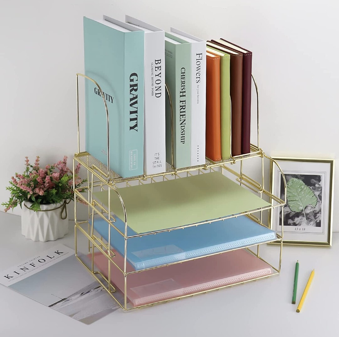Blu Monaco stackable file organizer