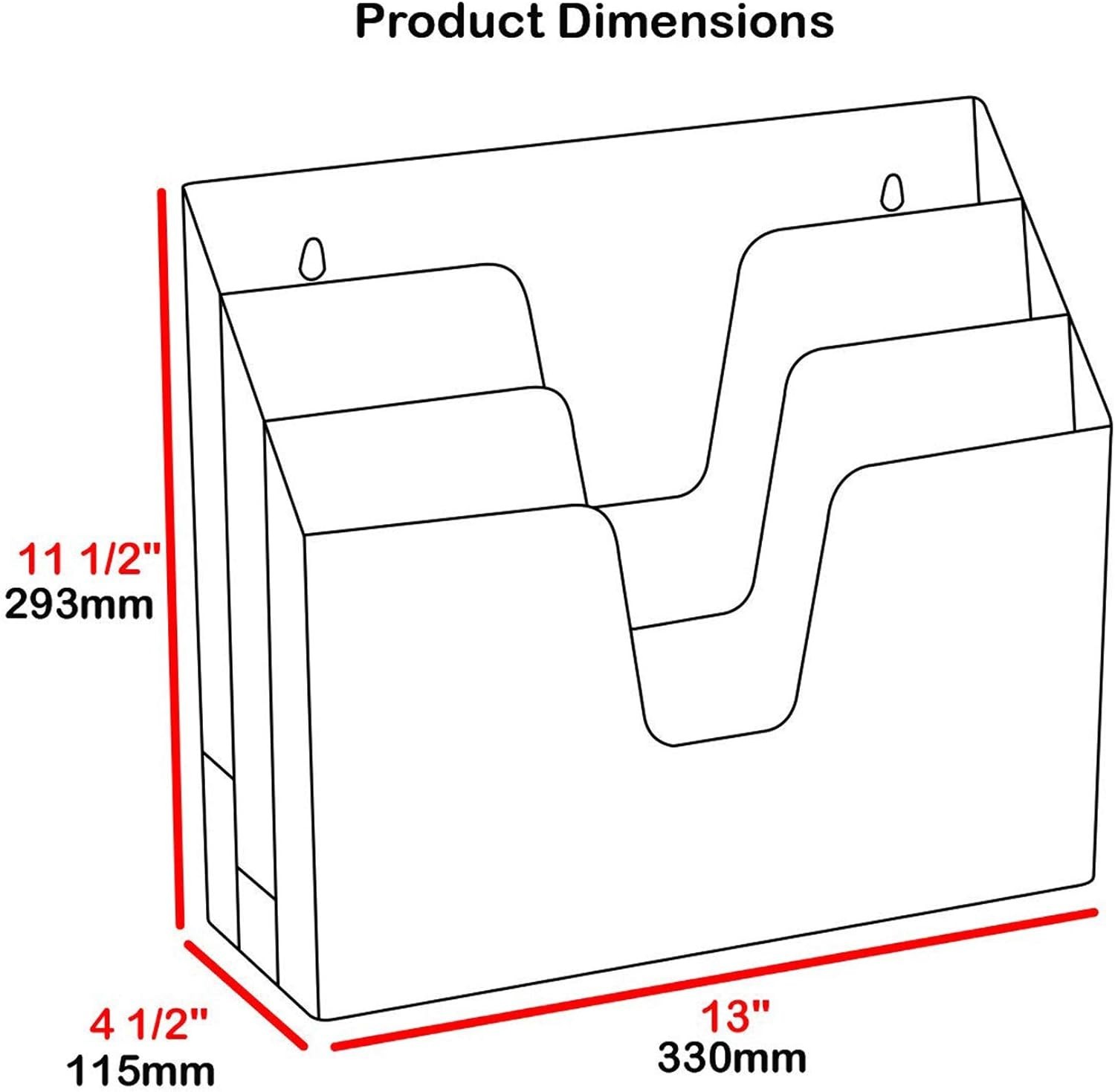 Versatile Open Top Desktop Organizer with 3 Compartments for Efficient Filing