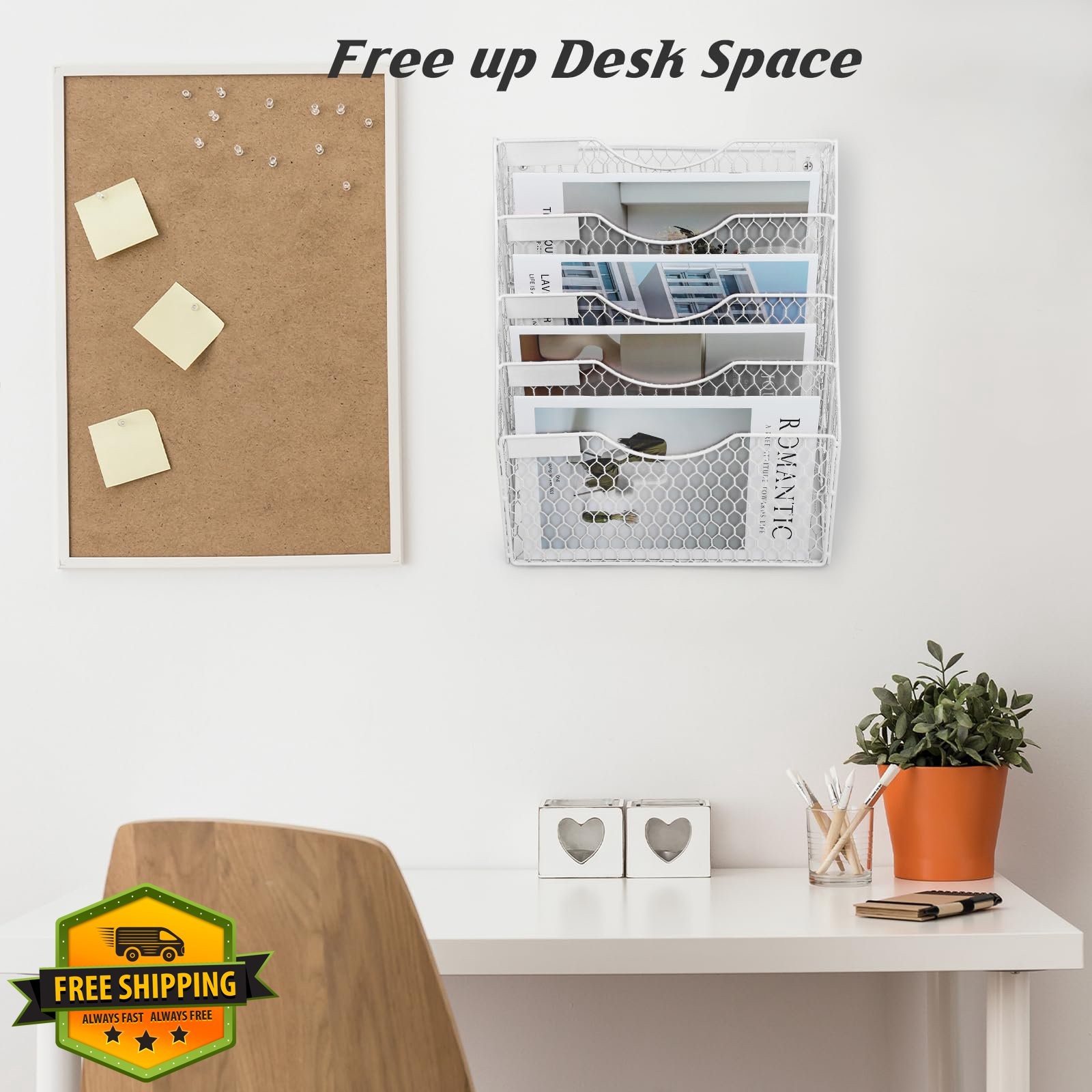 EASEPRES White 5 Tier Mail Organizer