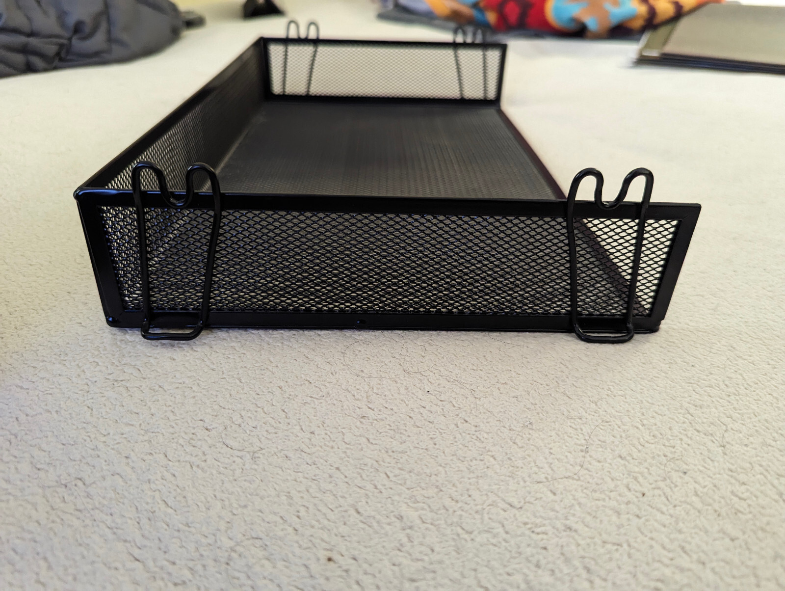 8.5 x 14 inch Black Metal Tray for Hanging File Folders or Paperwork