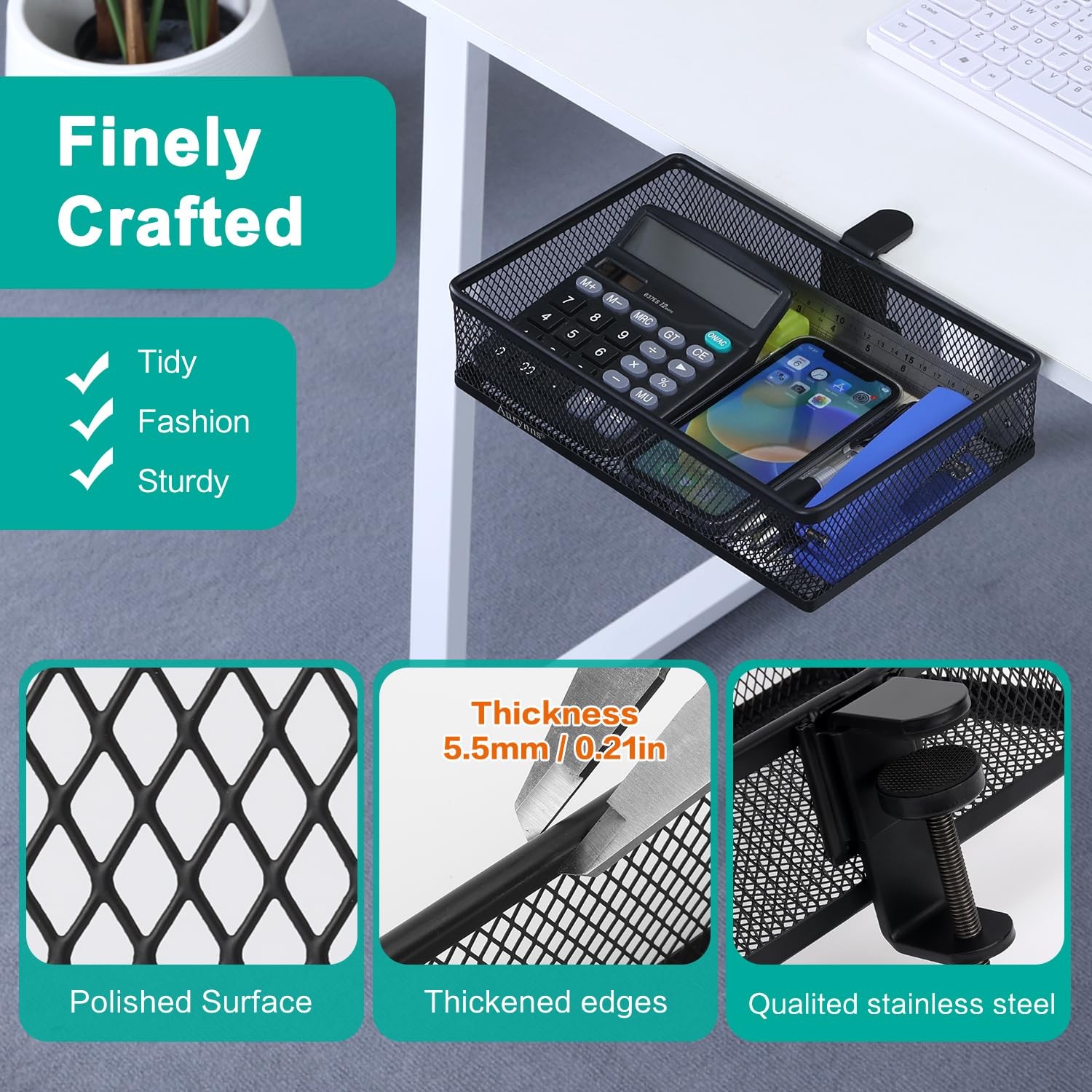 Clip-on Drawer organizers, desk organizer,can be clipped around the table to …