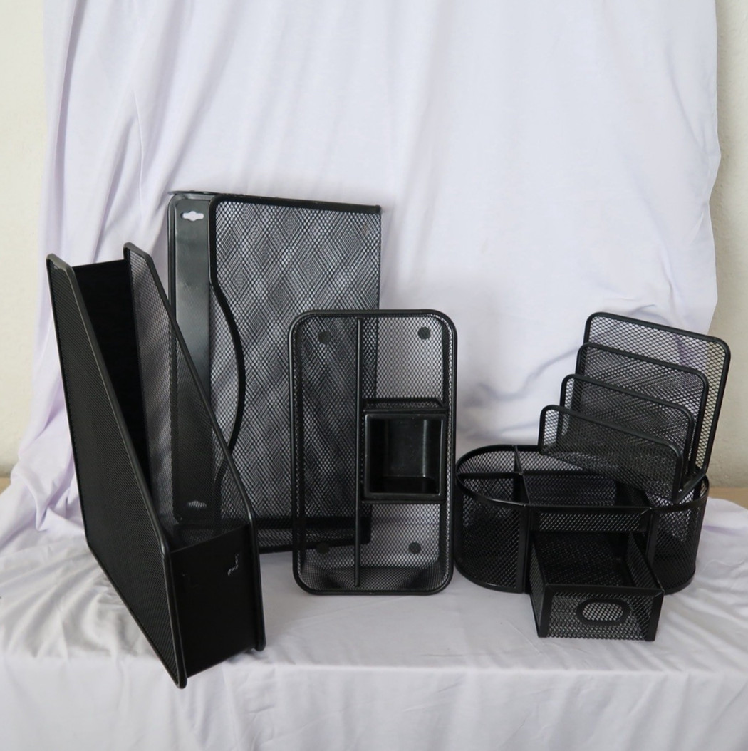 Metal Mesh Desktop Organizers (SET OF 5)