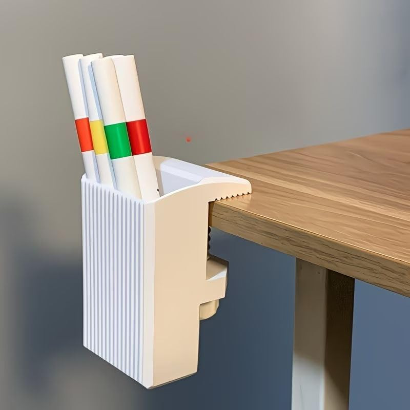 Self-Hanging Clip Pen Holder, Djustable Stationery Storage Organizer for Desk Of