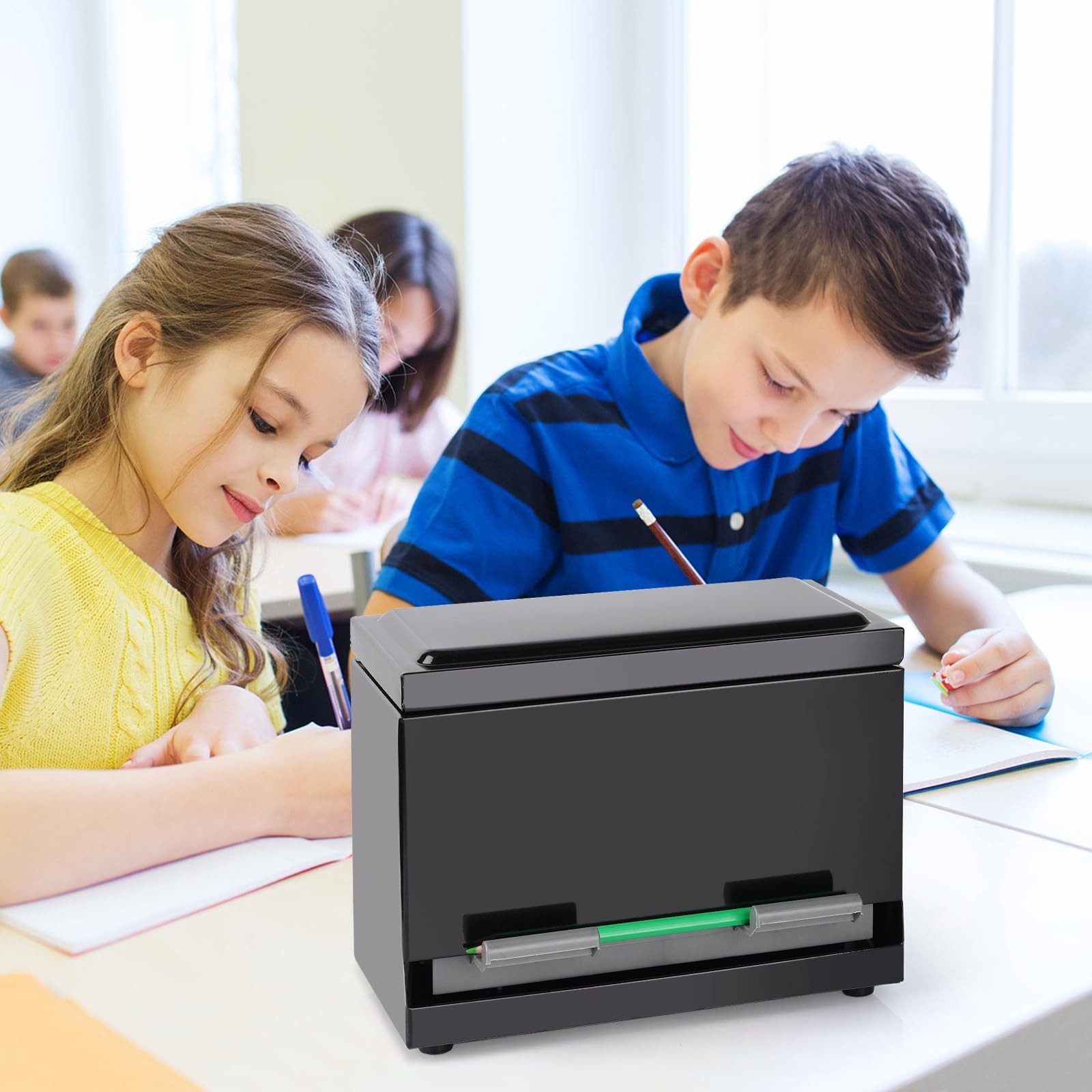 Stainless Steel Pencil Dispenser/Pen Holder for Classroom Home Restaurant for…
