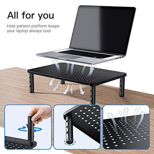 Ergonomic Monitor Stands 3 Settings, Laptop Stand,Projector, Desktop Stand Black